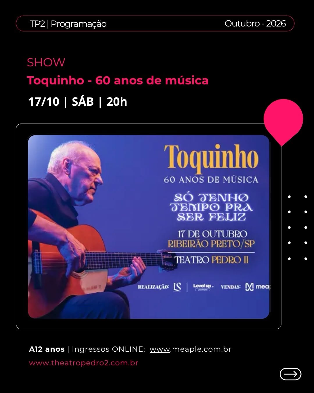 Show Toquinho - 60 anos de música