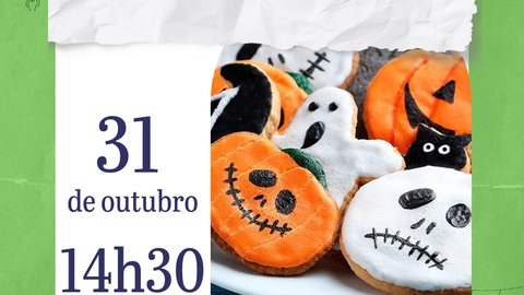 Decoração de biscoitos de Halloween