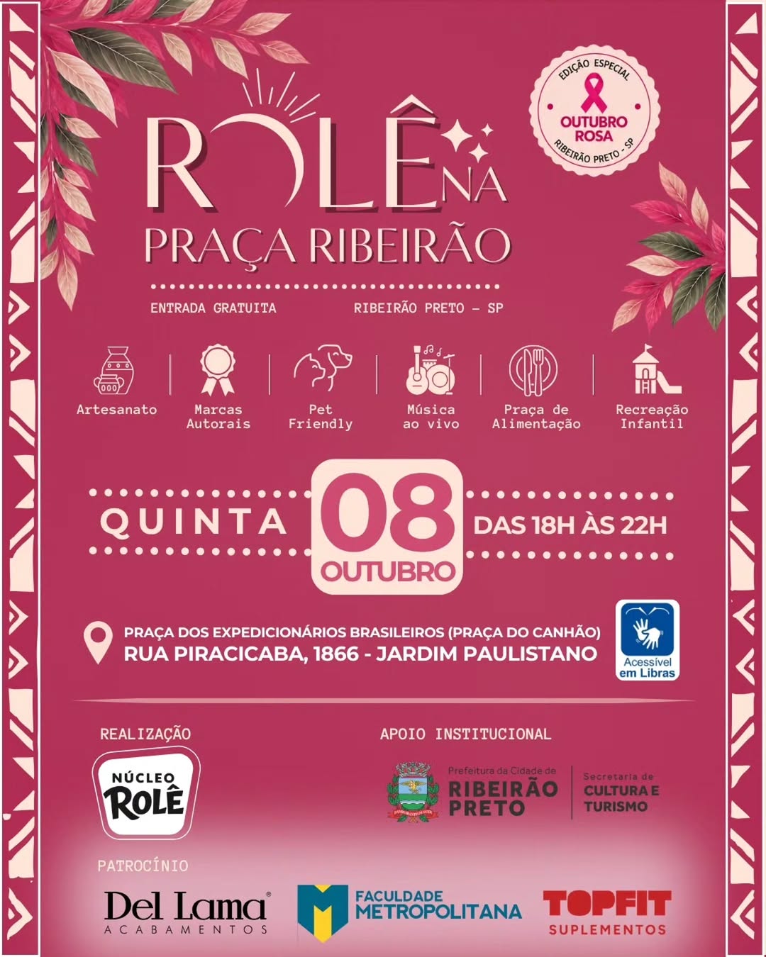 Rolê na Praça Edição Especial Outubro Rosa