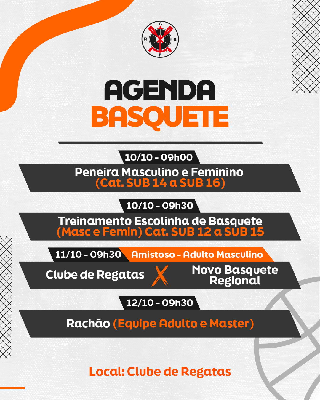 Amistoso - Adulto Masculino vs Novo Basquete Regional