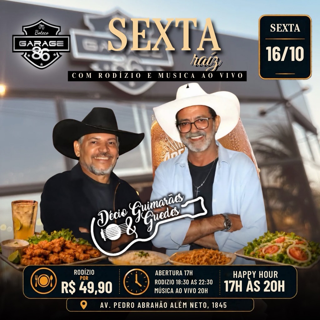 Sexta Raiz com Rodízio e Música ao Vivo