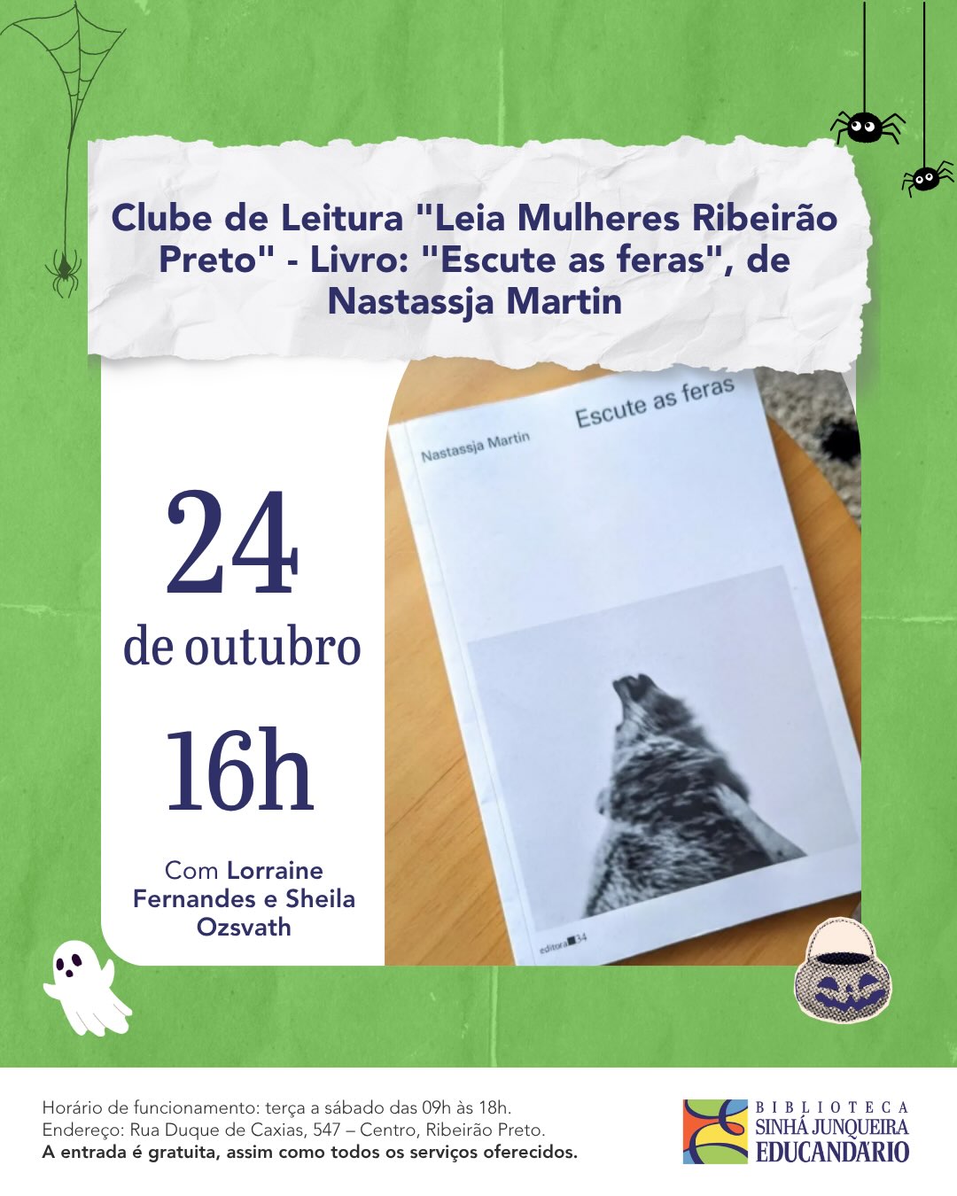 Clube de Leitura "Leia Mulheres Ribeirão Preto" - Livro: "Escute as feras"