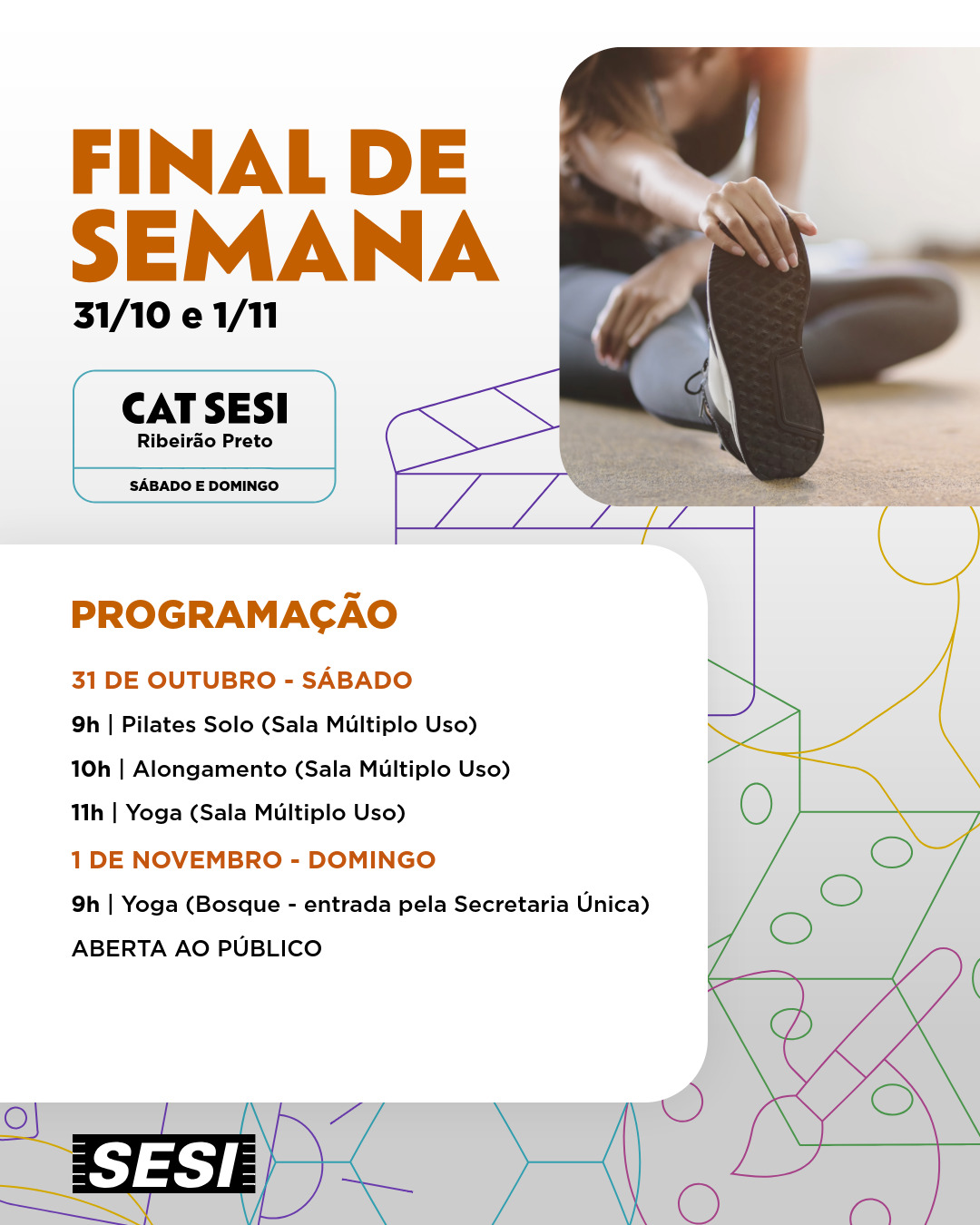 Programação de Final de Semana no CAT SESI